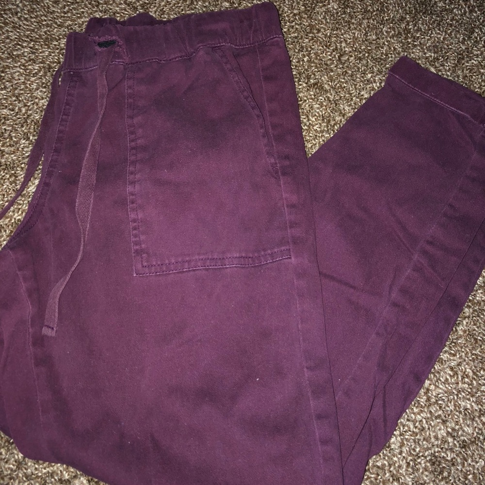 womens maroon joggers